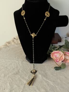 Vintage Robert Rose Interchangeable Pendant Necklace Mixed Metal Artisan Tassel